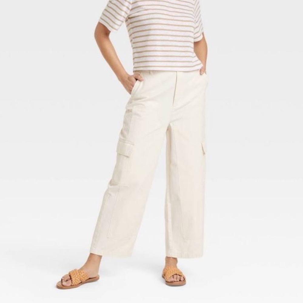White/ Cream Cargo Pants